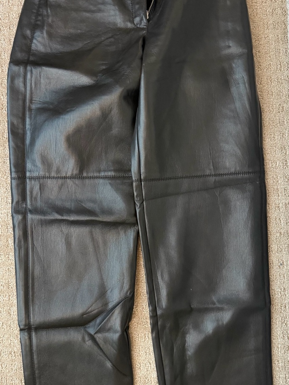 Aritzia Wilfred Black Faux Leather Pants